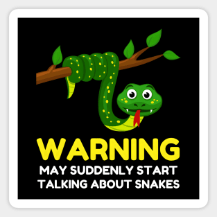 Humorous Snake Warning Magnet